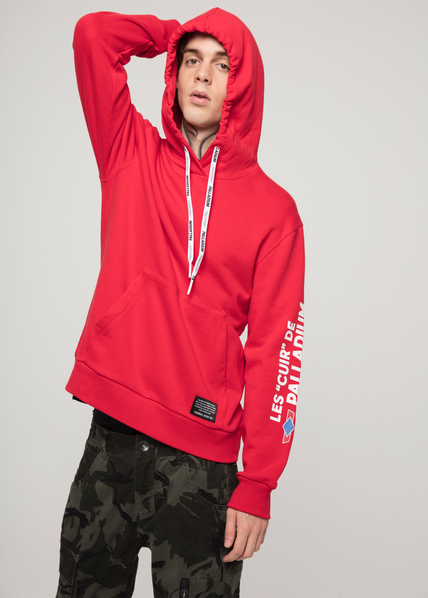 Palladium TERRY KNIT HOODIE RED